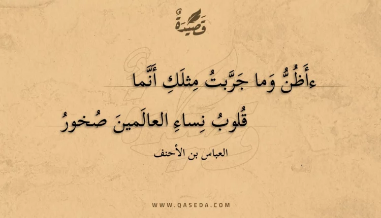 قصيدة ءأظن وما جربت مثلك أنما