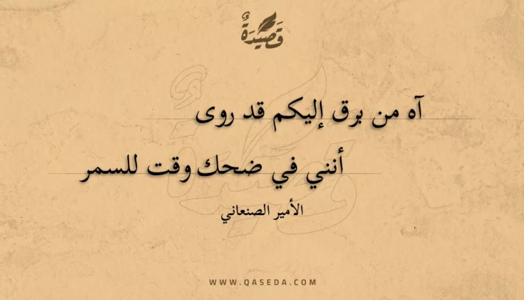 قصيدة آه من برق إليكم قد روى