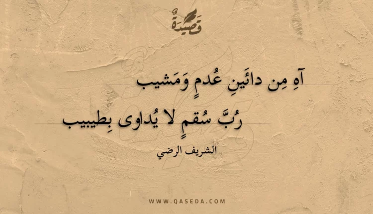 قصيدة آه من دائين عدم ومشيب