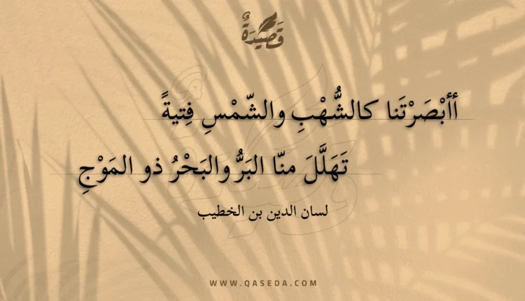قصيدة أأبصرتنا كالشهب والشمس فتية