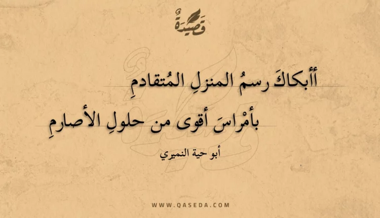 قصيدة أأبكاك رسم المنزل المتقادم