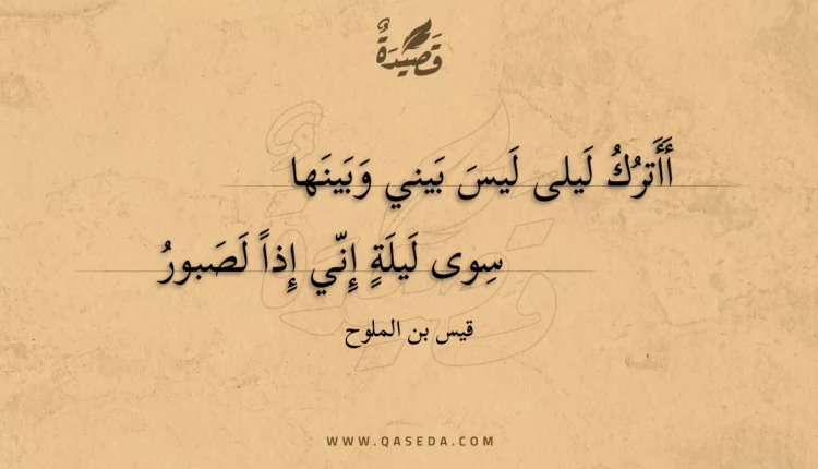 قصيدة أأترك ليلى ليس بيني وبينها