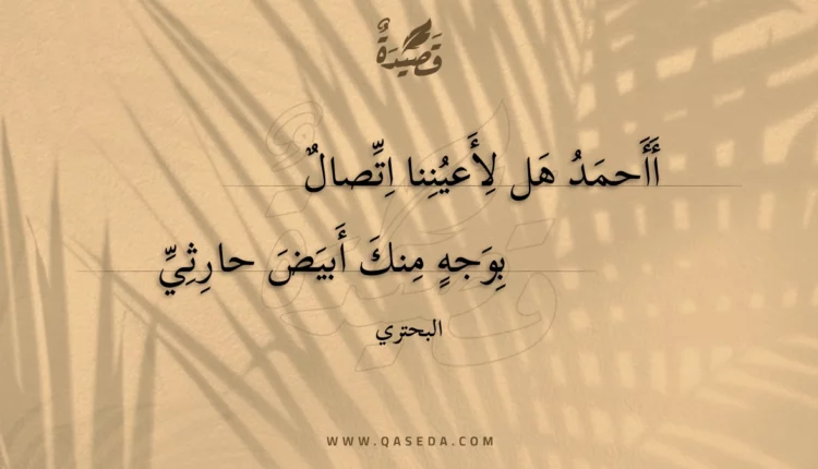 قصيدة أأحمد هل لأعيننا اتصال