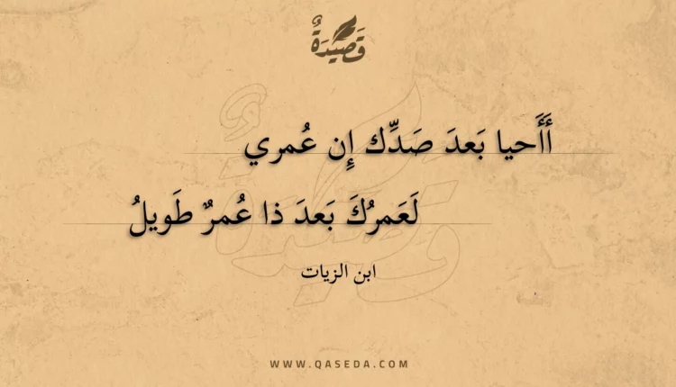 قصيدة أأحيا بعد صدك إن عمري