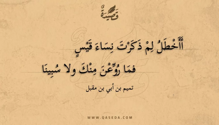 قصيدة أأخطل لم ذكرت نساء قيس