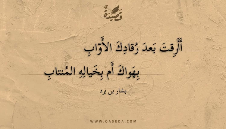 قصيدة أأرقت بعد رقادك الأواب