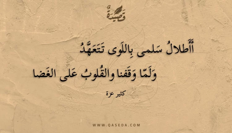 قصيدة أأطلال سلمى باللوى تتعهد