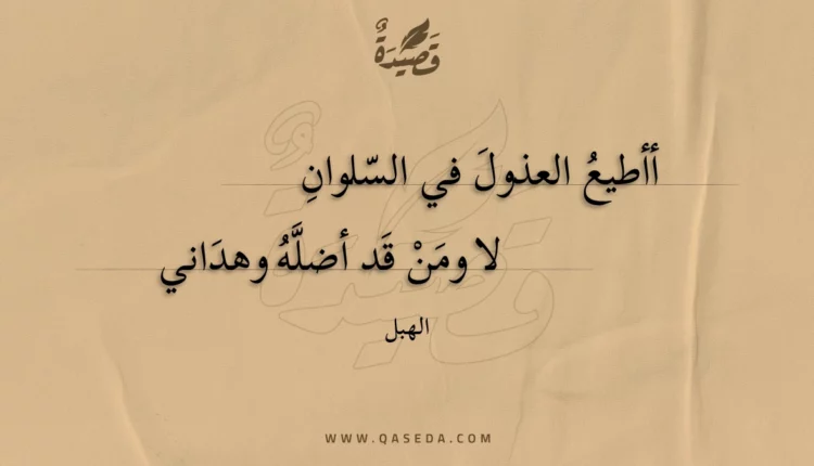قصيدة أأطيع العذول في السلوان
