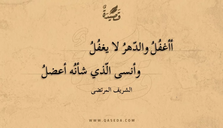 قصيدة أأغفل والدهر لا يغفل