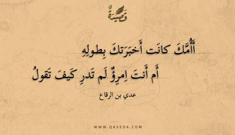 قصيدة أأمك كانت أخبرتك بطوله