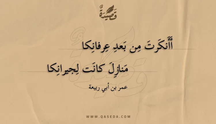 قصيدة أأنكرت من بعد عرفانكا