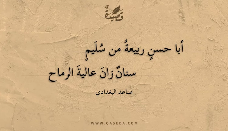 قصيدة أبا حسن ربيعة من سليم
