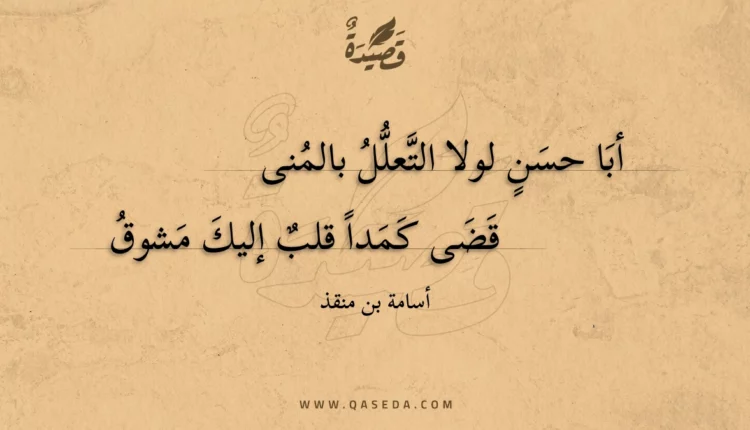 قصيدة أبا حسن لولا التعلل بالمنى