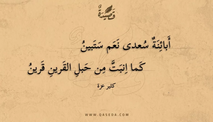 قصيدة أبائنة سعدى نعم ستبين