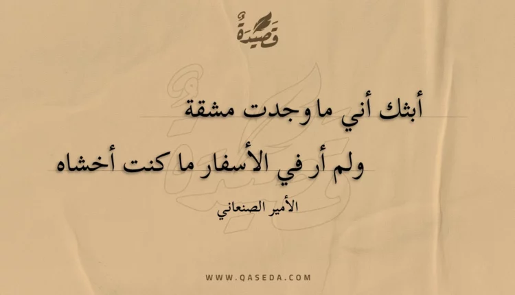 قصيدة أبثك أني ما وجدت مشقة