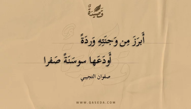 قصيدة أبرز من وجنته وردة