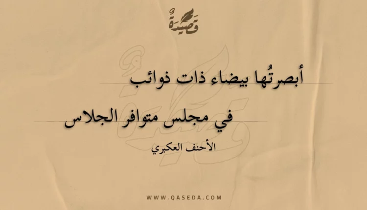 قصيدة أبصرتها بيضاء ذات ذوائب