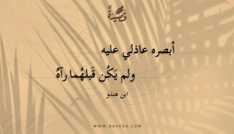 قصيدة أبصره عاذلي عليه