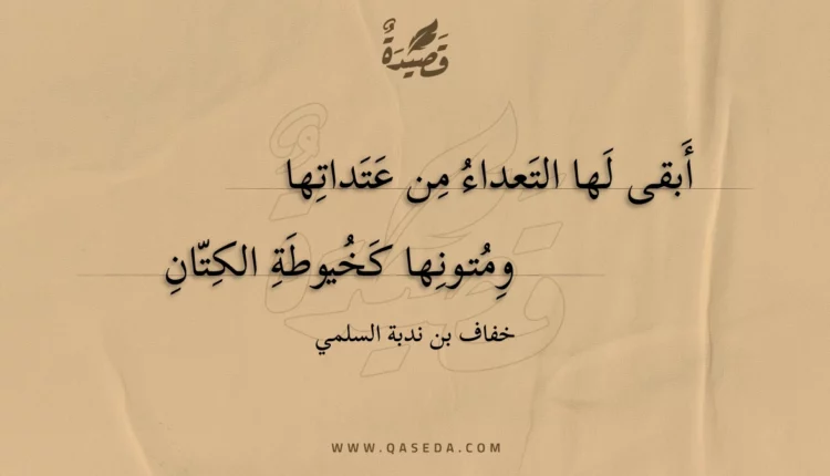 قصيدة أبقى لها التعداء من عتداتها