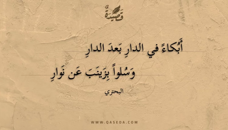 قصيدة أبكاء في الدار بعد الدار