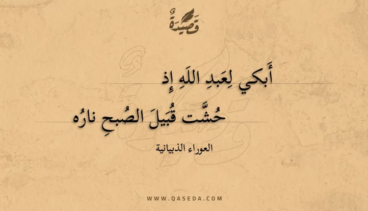 قصيدة أبكي لعبد الله إذ