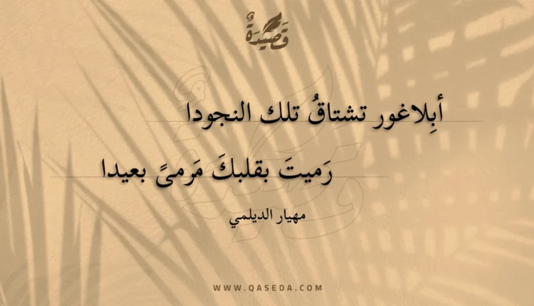 قصيدة أبلاغور تشتاق تلك النجودا