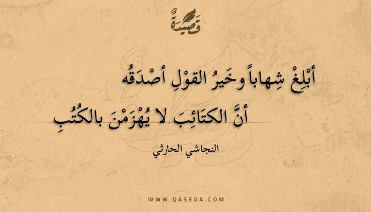 قصيدة أبلغ شهابا وخير القول أصدقه