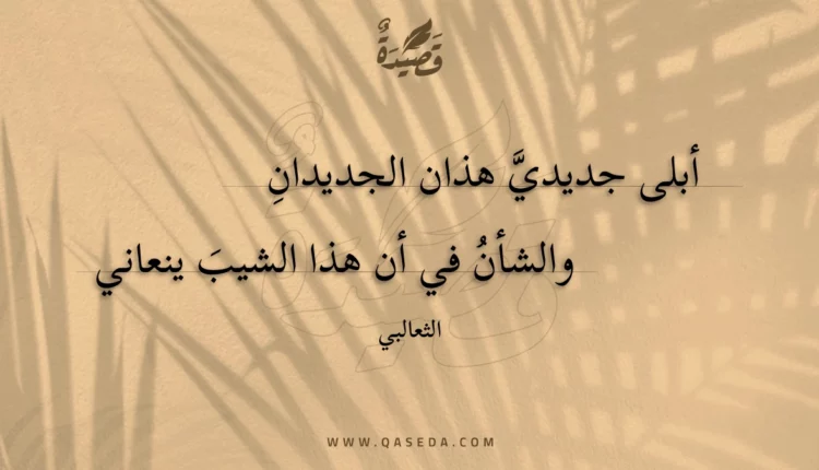قصيدة أبلى جديدي هذان الجديدان