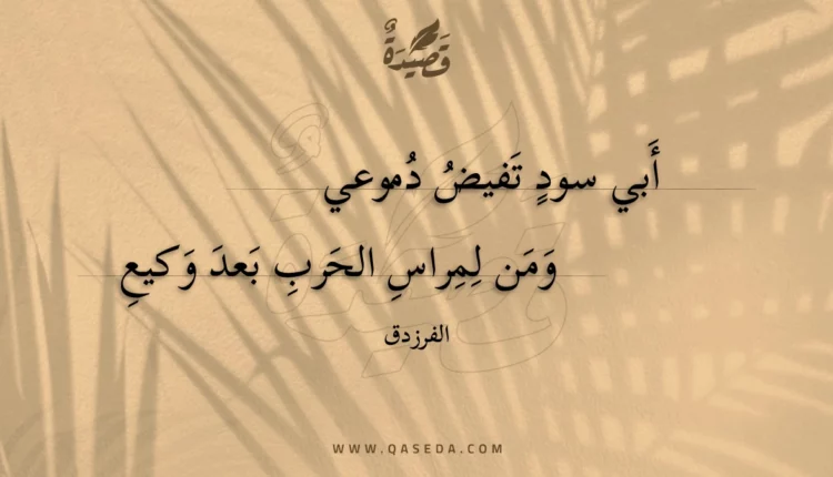 قصيدة أبي سود تفيض دموعي