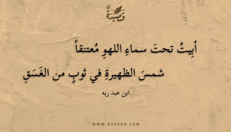 قصيدة أبيت تحت سماء اللهو معتنقا