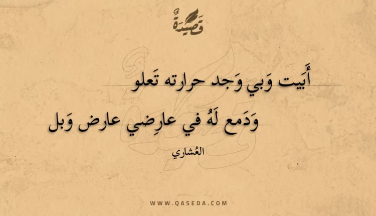 قصيدة أبيت وبي وجد حرارته تعلو