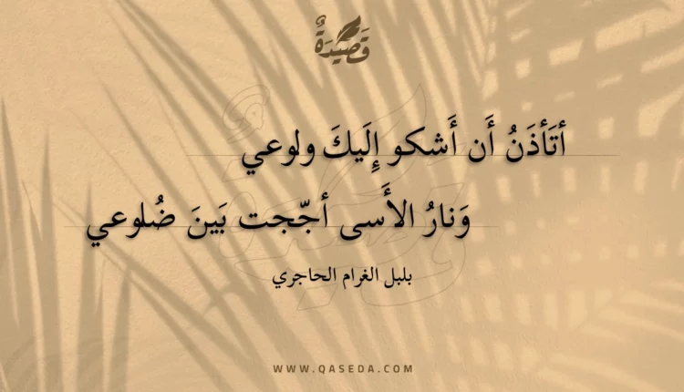 قصيدة أتأذن أن أشكو إليك ولوعي