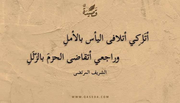 قصيدة أتاركي أتلافى اليأس بالأمل