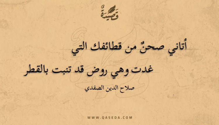 قصيدة أتاني صحن من قطائفك التي