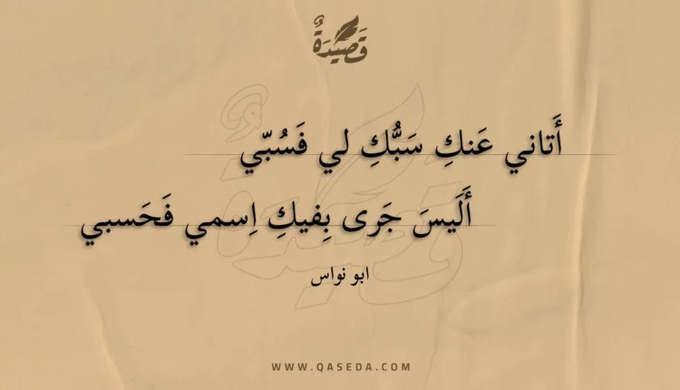 قصيدة أتاني عنك سبك لي فسبي