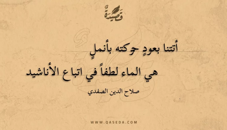 قصيدة أتتنا بعود حركته بأنمل