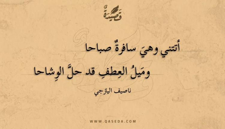 قصيدة أتتني وهي سافرة صباحا