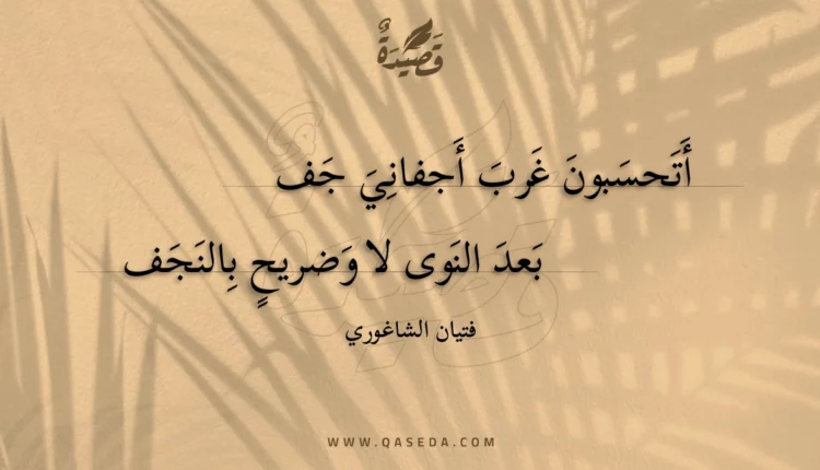 قصيدة أتحسبون غرب أجفاني جف