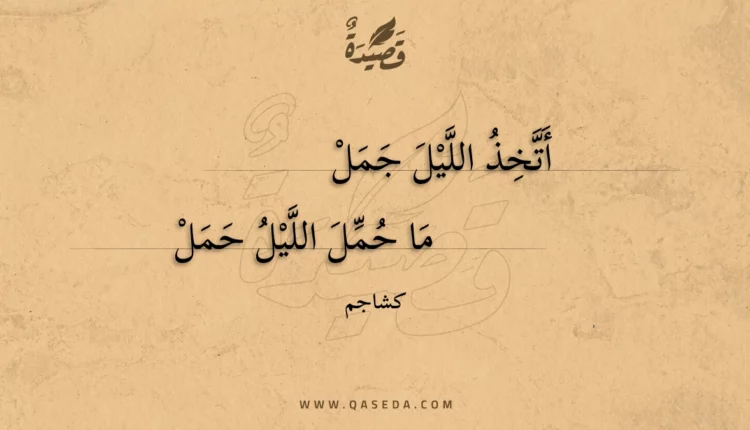قصيدة أتخذ الليل جمل
