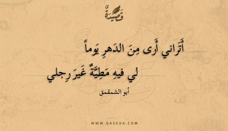 قصيدة أتراني أرى من الدهر يوما