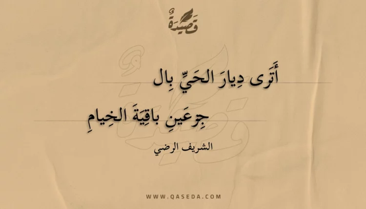 قصيدة أترى ديار الحي بال