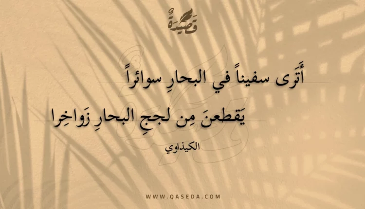 قصيدة أترى سفينا في البحار سوائرا