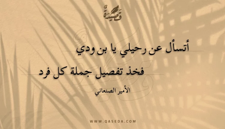 قصيدة أتسأل عن رحيلي يا بن ودي
