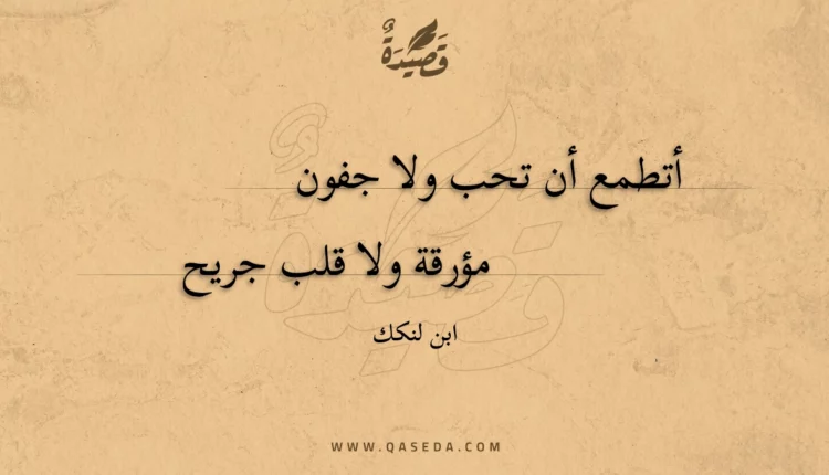 قصيدة أتطمع أن تحب ولا جفون