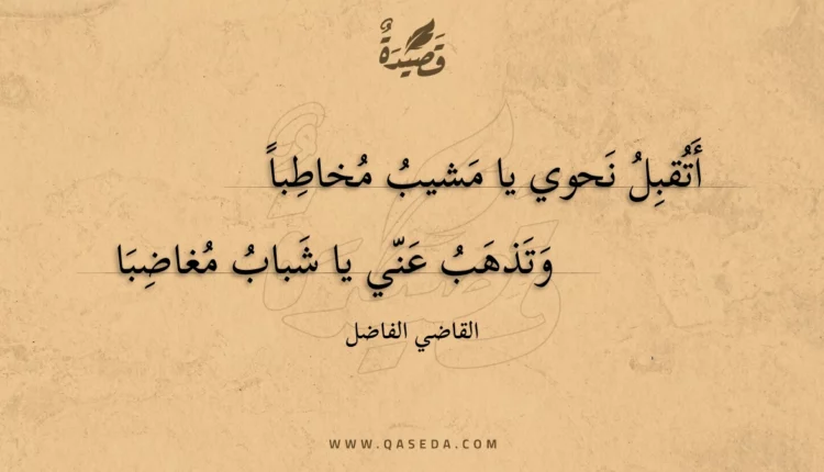 قصيدة أتقبل نحوي يا مشيب مخاطبا