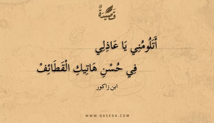 قصيدة أتلومني يا عاذلي