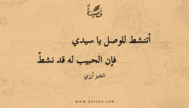 قصيدة أتنشط للوصل يا سيدي