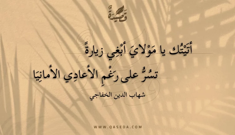 قصيدة أتيتك يا مولاي أبغي زيارة
