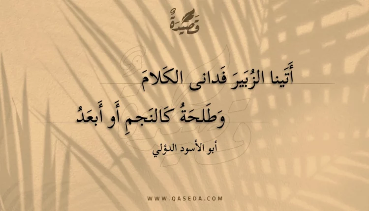 قصيدة أتينا الزبير فدانى الكلام