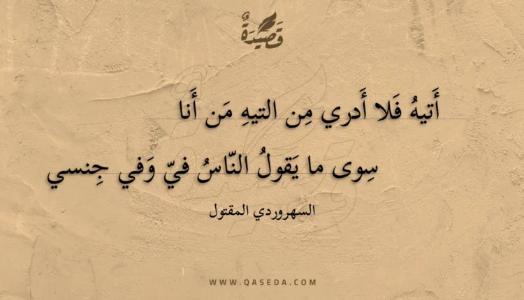 قصيدة أتيه فلا أدري من التيه من أنا